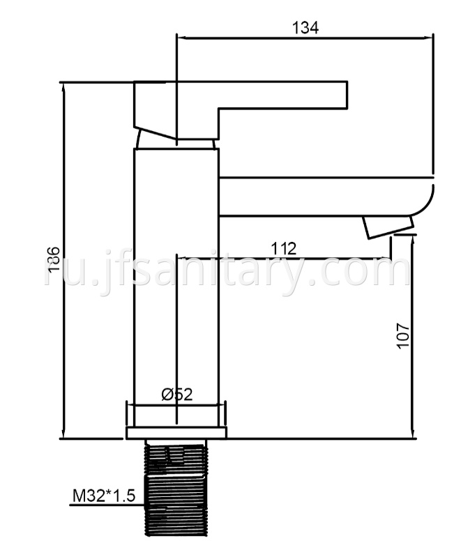 Size Of Single Hole Basin Mixer Faucet